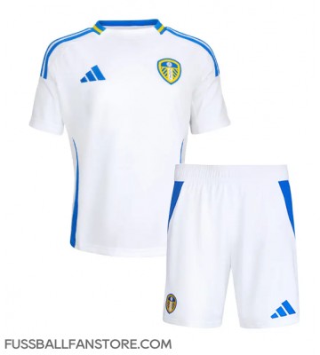 Leeds United Replik Heimtrikot Kinder 2024-25 Kurzarm (+ Kurze Hosen)